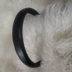 Black Faux Leather Headband - 1.25 inch